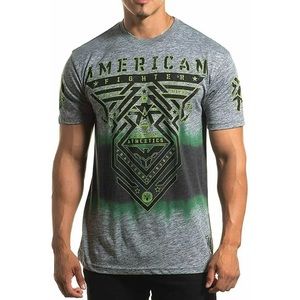 American Fighter men's t-shirts palmdale Gray Athletic Biker MMA